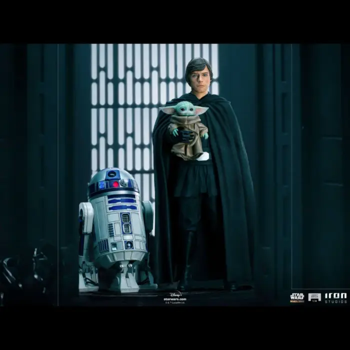Luke Skywalker, R2D2 & Grogu 1/4 Legacy Replica Statue von Iron Studios aus Star Wars: The Mandalorian