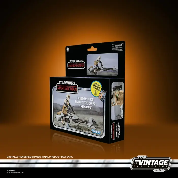 Speeder Bike, Scout Trooper & Grogu Star Wars Vintage Collection (TVC) Figuren Deluxe-Pack von Hasbro aus Star Wars: The Mandalorian