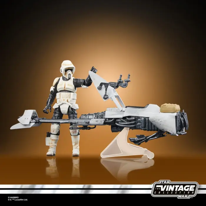 Speeder Bike, Scout Trooper & Grogu Star Wars Vintage Collection (TVC) Figuren Deluxe-Pack von Hasbro aus Star Wars: The Mandalorian