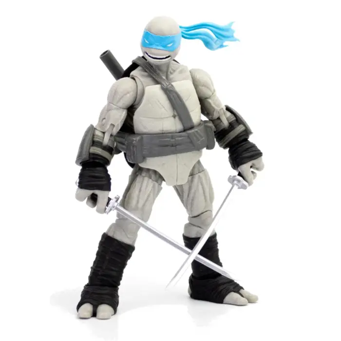 Black & White Michelangelo, Raphael, Donatello und Leonardo Teenage Mutant Ninja Turtles BST AXN 4-Pack von The Loyal Subjects in der IDW Comic Version
