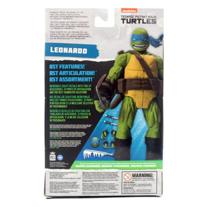 Leonardo Teenage Mutant Ninja Turtles BST AXN Figur von The Loyal Subjects in der IDW Comic Versio