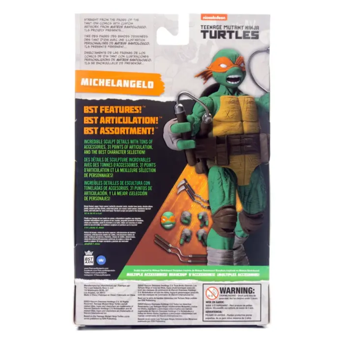 Michelangelo Teenage Mutant Ninja Turtles BST AXN Figur von The Loyal Subjects in der IDW Comic Version