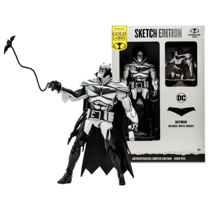 Batman White Knight DC Multiverse Gold Label Sketch Edition Figur von Mcfarlane Toys