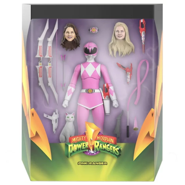 Pink (rosa) Ranger Power Rangers Ultimates! Figur von Super7 aus der Mighty Morphin Power Rangers Serie