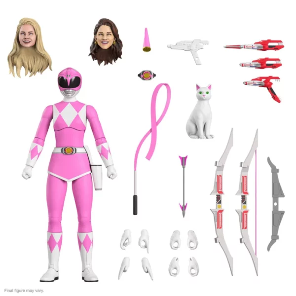 Pink (rosa) Ranger Power Rangers Ultimates! Figur von Super7 aus der Mighty Morphin Power Rangers Serie