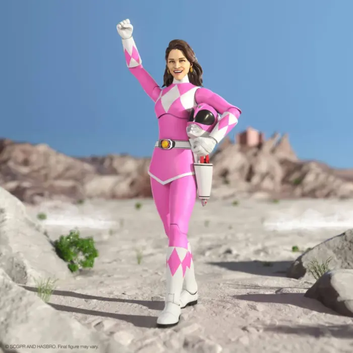 Pink (rosa) Ranger Power Rangers Ultimates! Figur von Super7 aus der Mighty Morphin Power Rangers Serie