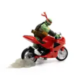 Raphael with Motorcycle Teenage Mutant Ninja Turtles (TMNT) BST AXN Figuren und rotes Motorrad von The Loyal Subjects in der IDW Comic Version