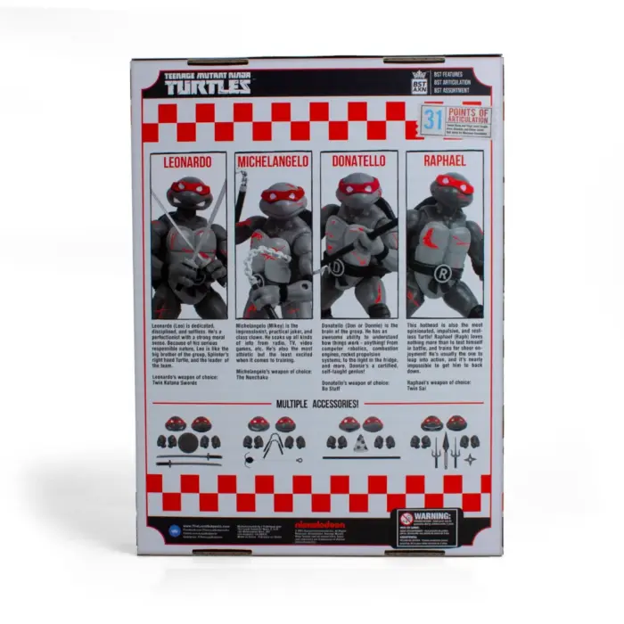 Turtle Battle Damage Colorway 4er-Pack Teenage Mutant Ninja Turtles BST AXN Figur von The Loyal Subjects