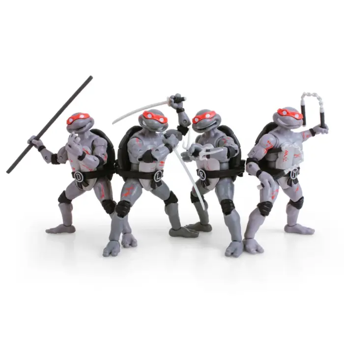 Turtle Battle Damage Colorway 4er-Pack Teenage Mutant Ninja Turtles BST AXN Figur von The Loyal Subjects