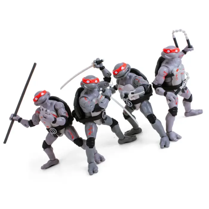 Turtle Battle Damage Colorway 4er-Pack Teenage Mutant Ninja Turtles BST AXN Figur von The Loyal Subjects