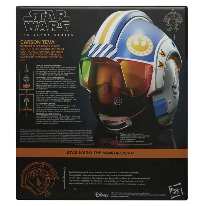 Carson Teva Helm Star Wars Black Series elektronischer Cosplay Helm von Hasbro aus Star Wars: The Mandalorian