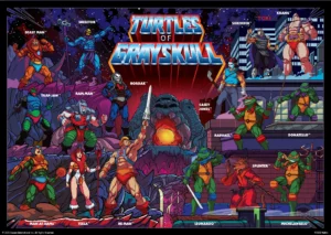 Turtles of Grayskull Masters of the Universe (MotU) und Teenage Mutant Ninja Turtles (TMNT) MashUp Figuren von Mattel