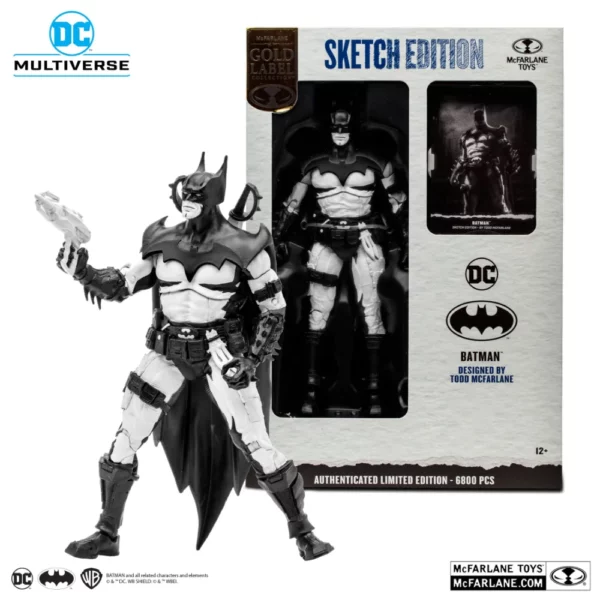 Batman (Sketch Edition) DC Multiverse Figur von Mcfarlane Toys designed by Todd McFarlane