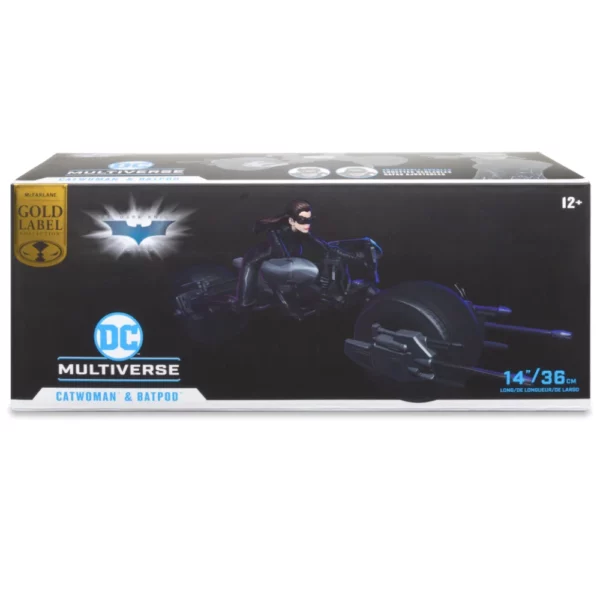 Catwoman und Batpod DC Multiverse Mcfarlane Toys Gold Label Figur und Fahrzeug aus The Dark Knight Rises
