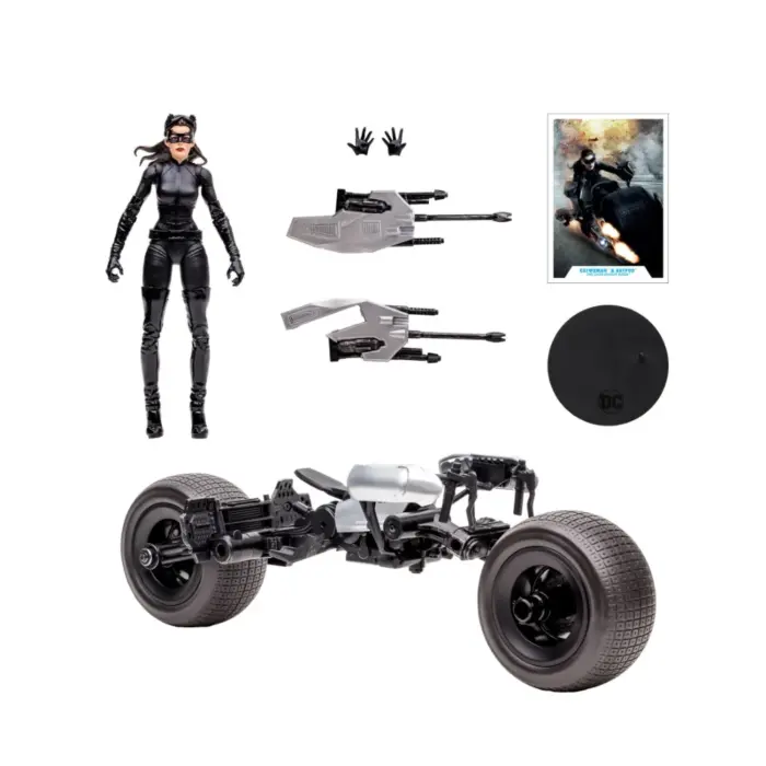 Catwoman und Batpod DC Multiverse Mcfarlane Toys Gold Label Figur und Fahrzeug aus The Dark Knight Rises