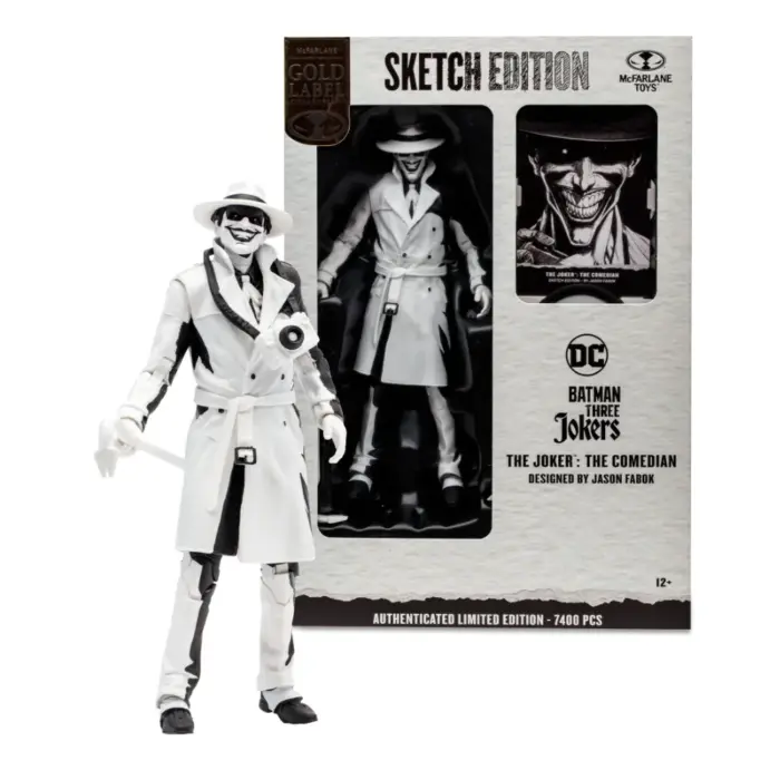 The Joker: The Comedian (Sketch Edition) DC Multiverse Figur von Mcfarlane Toys im Sketch-Artist-Look