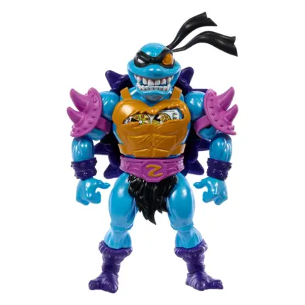 Slaker Figur des Turtles of Grayskull MOTU x TMNT Crossover mit den Masters of the Universe Origins und Teenage Mutant Ninja Turtles Figuren von Mattel