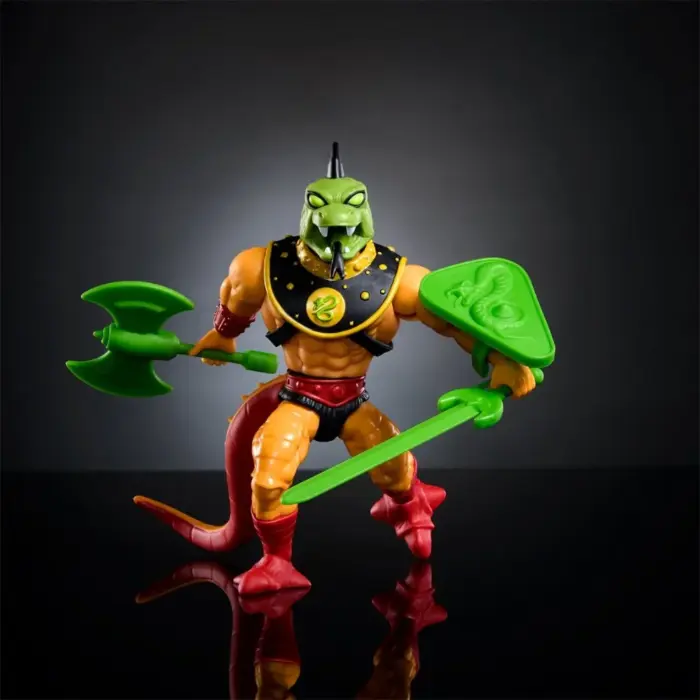 Reptilax Masters of the Universe (MotU) Origins Snake Men Fan Channel Exclusive Figur von Mattel