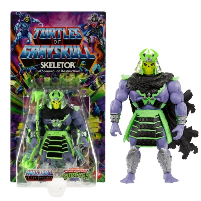 Skeletor Turtles of Grayskull MOTU x TMNT Crossover mit den Masters of the Universe Origins und Teenage Mutant Ninja Turtles Actionfiguren von Mattel