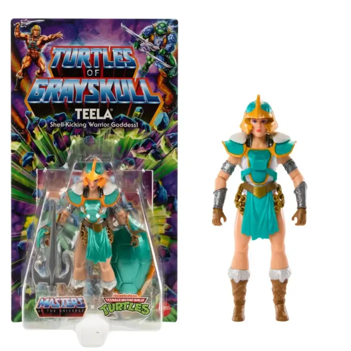 Teela Turtles of Grayskull MOTU x TMNT Crossover mit den Masters of the Universe Origins und Teenage Mutant Ninja Turtles Actionfiguren von Mattel