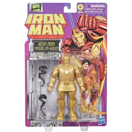 Iron Man (Model 01 Gold) Marvel Legends Series Retro Collection Figur von Hasbro aus den Iron Man Comics