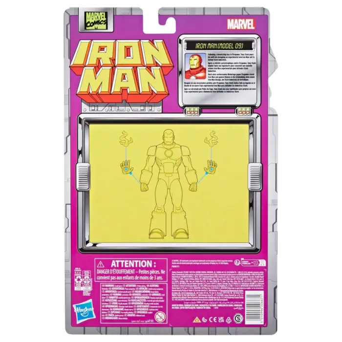 Iron Man (Model 9) Marvel Legends Series Retro Collection Figur von Hasbro aus den Iron Man Comics