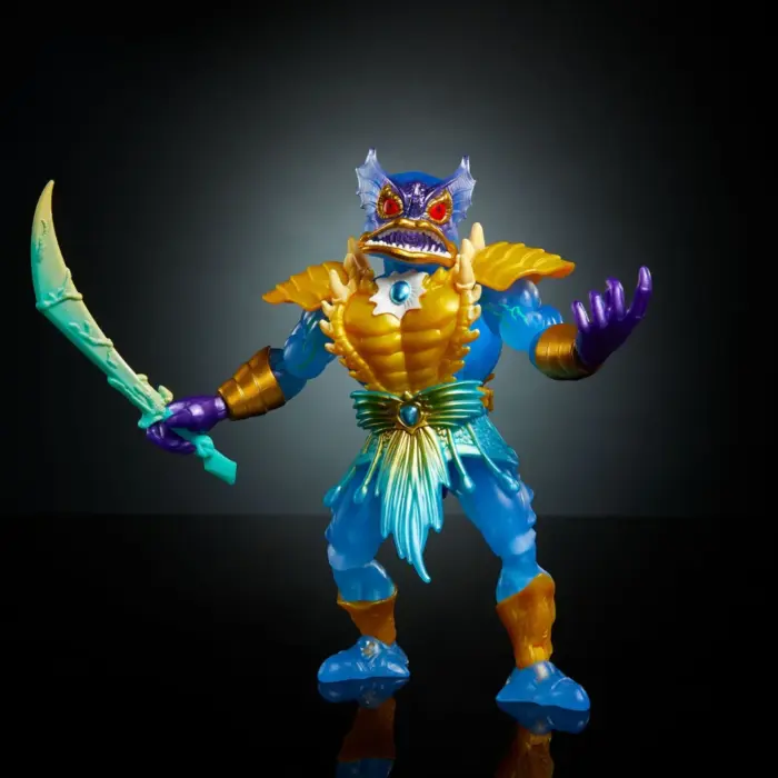 Mer-Man Turtles of Grayskull Deluxe Figur MOTU x TMNT Crossover mit den Masters of the Universe Origins und Teenage Mutant Ninja Turtles Figuren von Mattel.