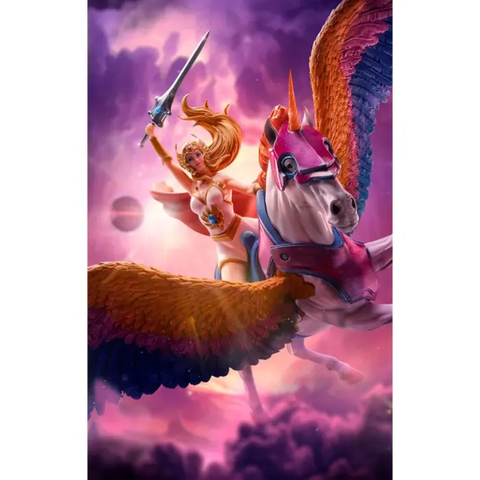 She-Ra und Swiftwind Masters of the Universe 1/10 Art Scale Deluxe Statue von Iron Studios