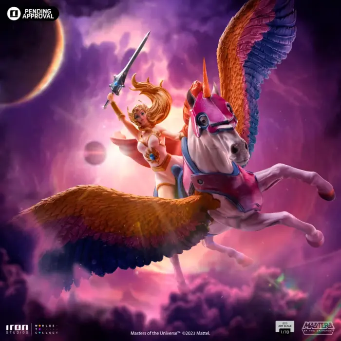 She-Ra und Swiftwind Masters of the Universe 1/10 Art Scale Deluxe Statue von Iron Studios
