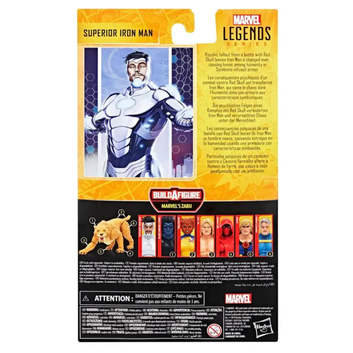 Superior Iron Man Marvel Legends Series Figur aus der Build-A-Figure Marvel´s Zabu Wave von Hasbro