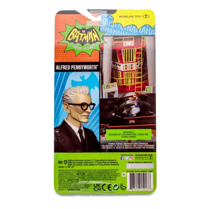 Alfred Pennyworth als DC Retro Figur von McFarlane Toys aus der Batman 66 Classic TV Serie