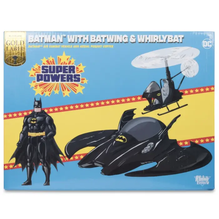 Batman, Batwing und Whirlybat DC Super Powers Figur und Fahzeuge von Mcfarlane Toys