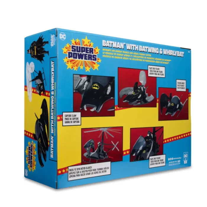 Batman, Batwing und Whirlybat DC Super Powers Figur und Fahzeuge von Mcfarlane Toys