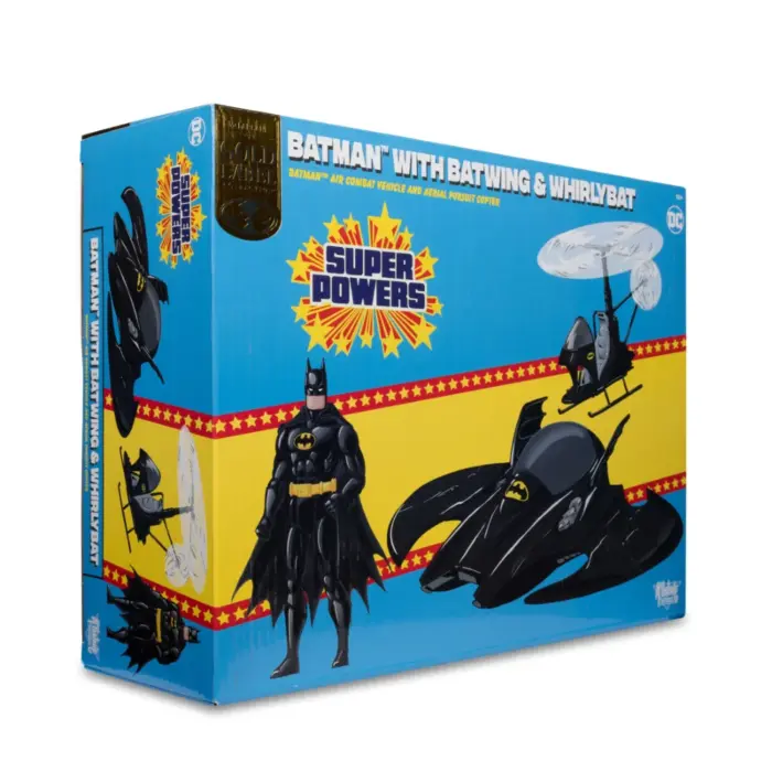 Batman, Batwing und Whirlybat DC Super Powers Figur und Fahzeuge von Mcfarlane Toys
