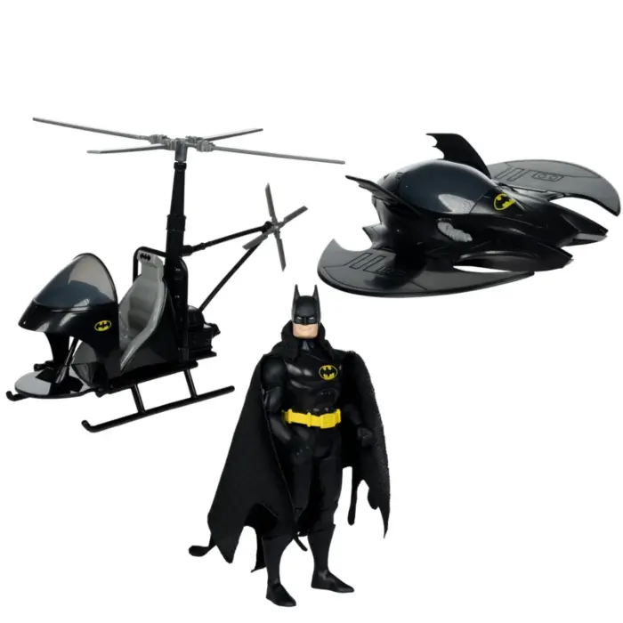 Batman, Batwing und Whirlybat DC Super Powers Figur und Fahzeuge von Mcfarlane Toys
