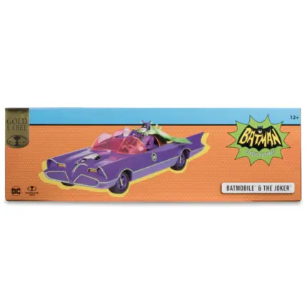 Batmobile & The Joker DC Retro Fahrzeug und Figur von McFarlane Toys aus der Batman 66 Classic TV Serie
