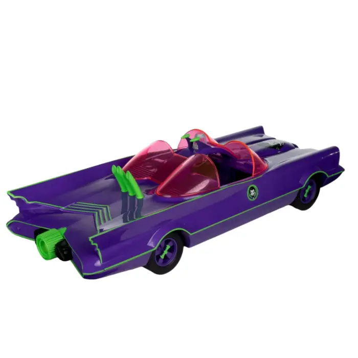 Batmobile & The Joker DC Retro Fahrzeug und Figur von McFarlane Toys aus der Batman 66 Classic TV Serie Batmobile & The Joker DC Retro Fahrzeug und Figur von McFarlane Toys aus der Batman 66 Classic TV Serie