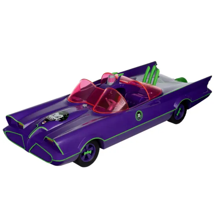 Batmobile & The Joker DC Retro Fahrzeug und Figur von McFarlane Toys aus der Batman 66 Classic TV Serie Batmobile & The Joker DC Retro Fahrzeug und Figur von McFarlane Toys aus der Batman 66 Classic TV Serie