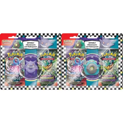 Karmesin und Purpur Pokemon Back to School Eraser Blister Packs 2024 (Deutsch) mit Gengar und Wampitz