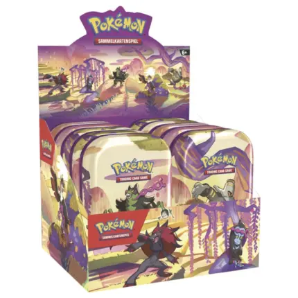 Mini Tins Display Pokemon Karmesin und Purpur KAPU 6.5 Nebel der Sagen (deutsch)