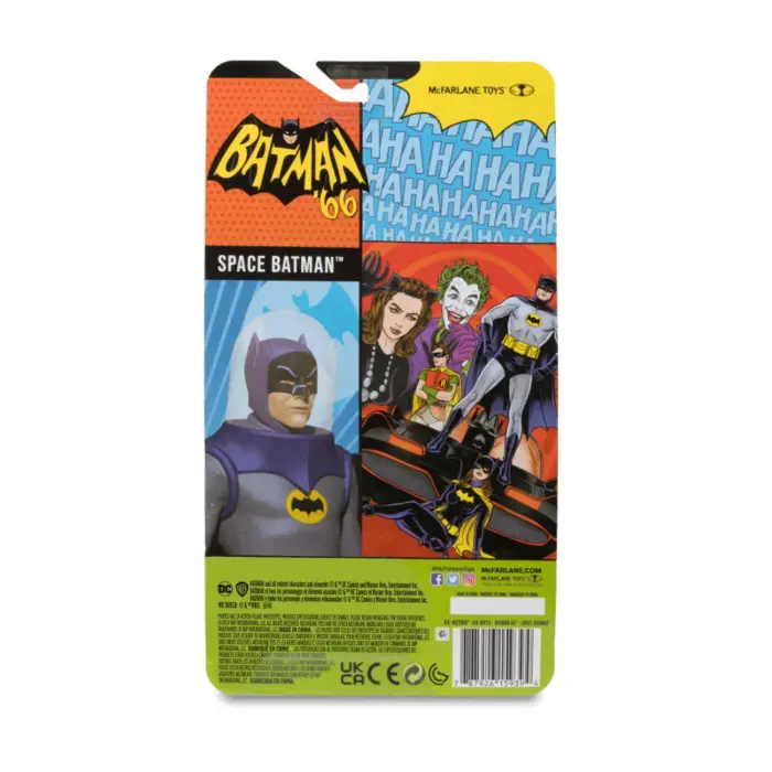 Space Batman DC Retro Fahrzeug und Figur von McFarlane Toys angelehnt an die Batman 66 Comics
