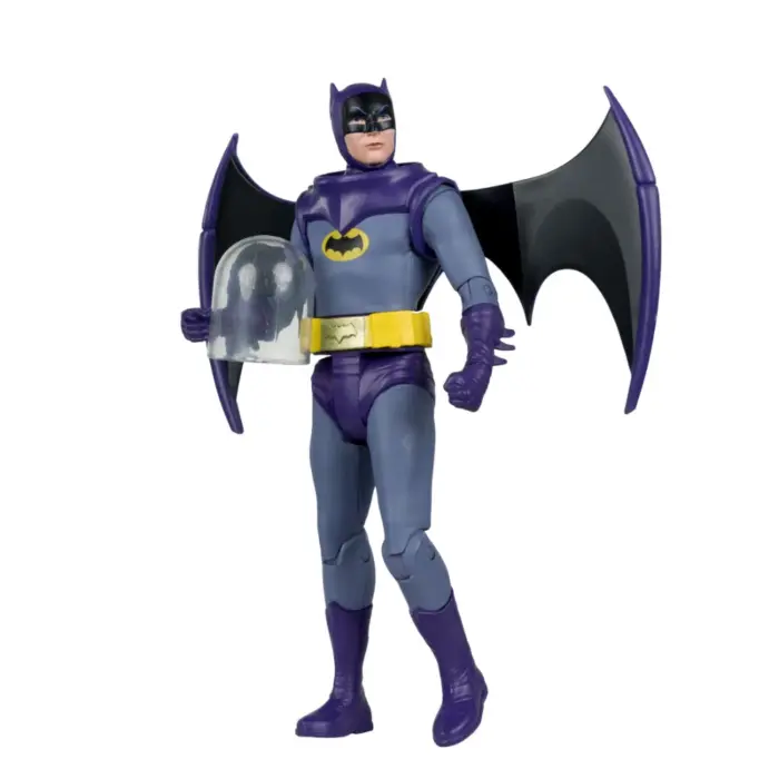 Space Batman DC Retro Fahrzeug und Figur von McFarlane Toys angelehnt an die Batman 66 Comics