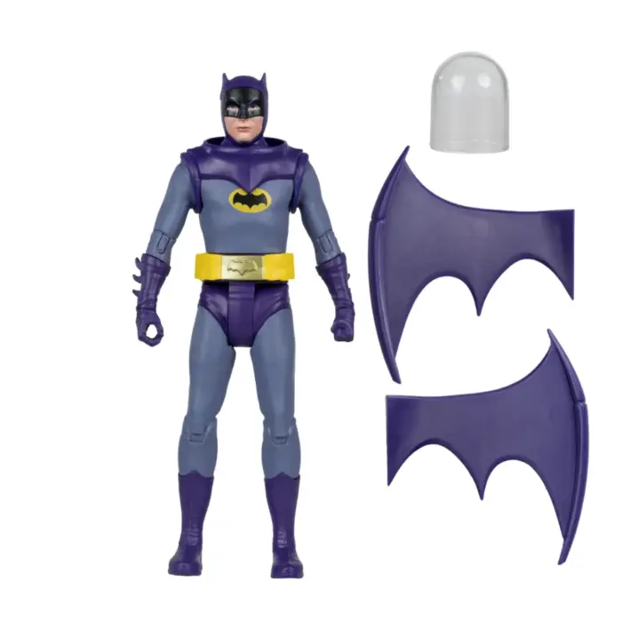 Space Batman DC Retro Fahrzeug und Figur von McFarlane Toys angelehnt an die Batman 66 Comics