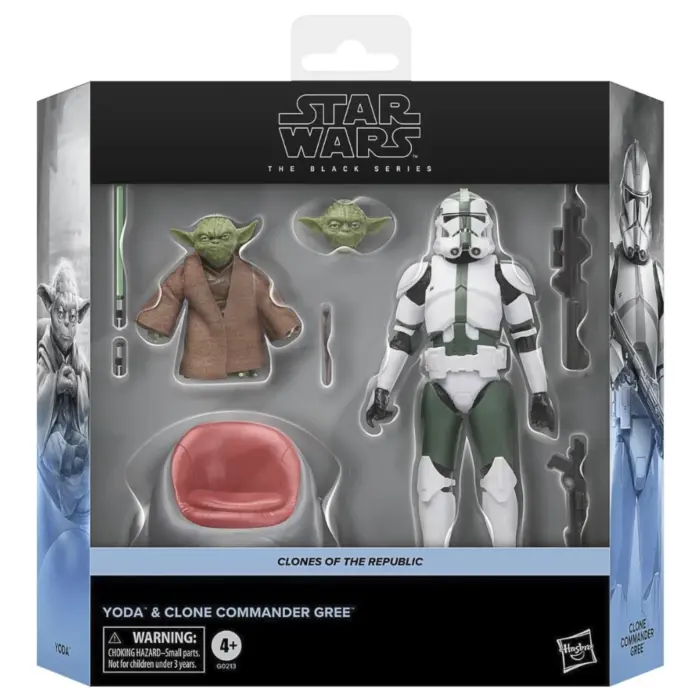 Yoda und Clone Commander Gree Star Wars Black Series 2-Pack Figuren-Set von Hasbro aus der animierten Serie Star Wars: Clones of the Republic
