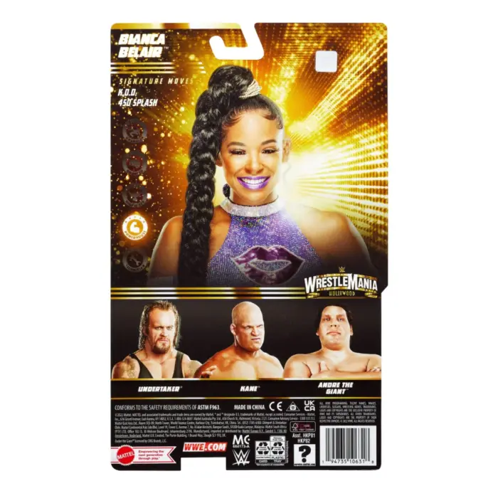 Bianca Belair WWE Wrestlemania Figur von Mattel
