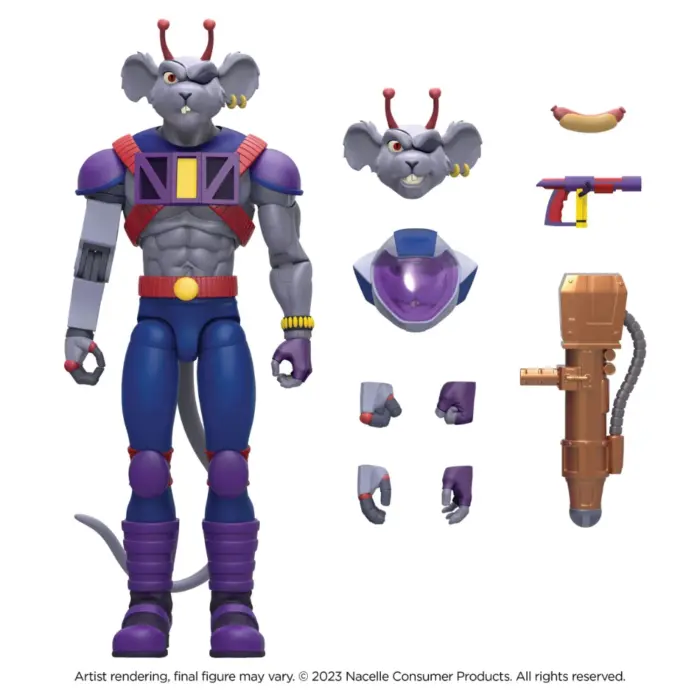 Modo (Cyborg Mouse) Figur von Nacelle aus Biker Mice From Mars aus der klassischen TV-Zeichentrickserie