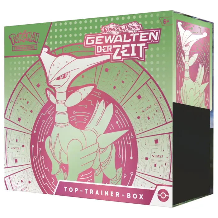 Top Trainer Box Eisenblatt Pokemon Karmesin und Purpur KAPU 05 Gewalten der Zeit (DE)