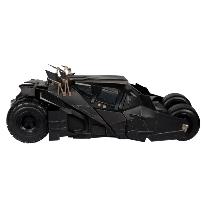 Tumbler mit Lucius Fox DC Multiverse Fahrzeug und Figur von McFarlane Toys aus Batman: The Dark Knight