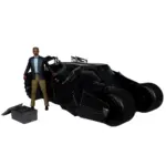 Tumbler mit Lucius Fox DC Multiverse Fahrzeug und Figur von McFarlane Toys aus Batman: The Dark Knight