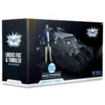 Tumbler mit Lucius Fox DC Multiverse Fahrzeug und Figur von McFarlane Toys aus Batman: The Dark Knight